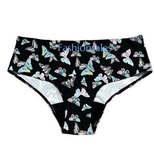 Victorias Secret Pink Hipster Period Panty black with butterflies XXL